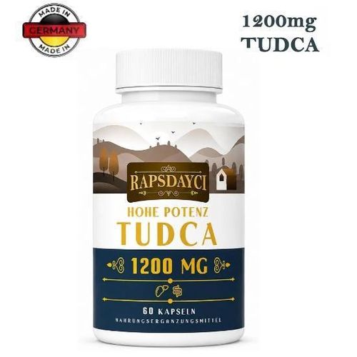 Rapsdayci TUDCA ultra-concentré 1200 mg, 60 gélules – Acide tauroursodésoxycholique pour le soutien du foie et de la bile
