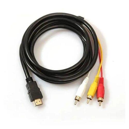 Câble mâle vers 3 RCA, 1080p, HDMI, composant Audio de Transmission, cordon adaptateur en PVC pour HDTV