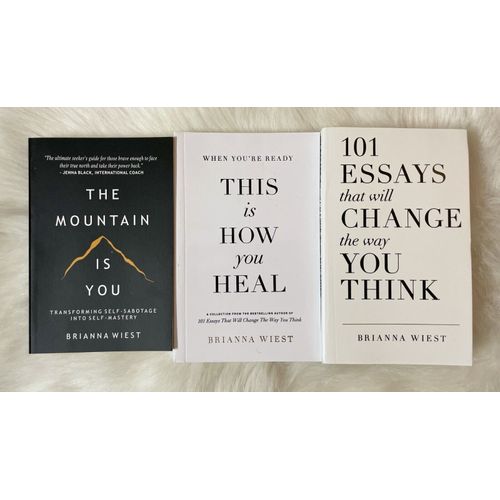 Brianna Wiest Three Books Bundle - the Mountain is you, 101 essays that Will change the way you think, when you’re ready this is how you heal