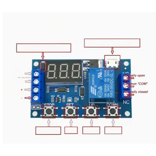 Module de relais Minuteur Période Réglable Interrupteur Déclencheur Délai Circuit 6-30V