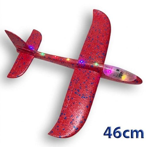 Avion Planeur en Mousse 46 cm avec Lumières LED