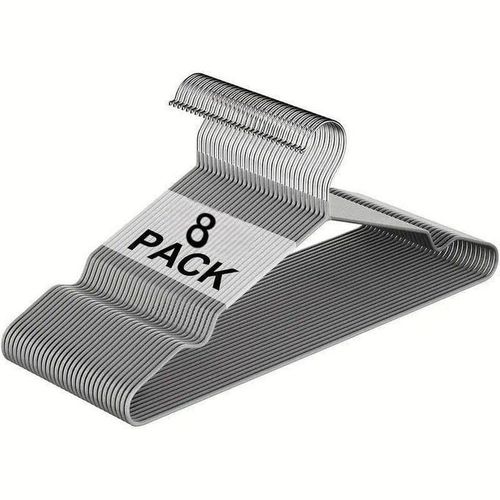 Lot de 8 Cintres en Métal Antidérapants pour Vêtements