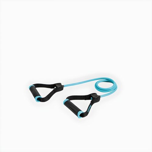 Tube de Résistance Élastique - Avec Poignées Confortables - Pour Fitness et Musculation - Bleu Moyen