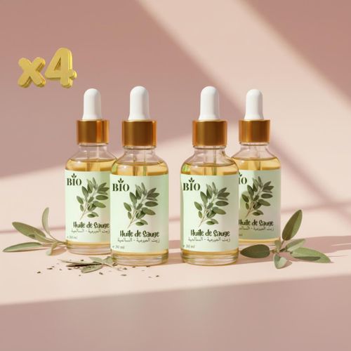 Pack x4 Huile de Sauge 30 ml Éclat et Bien-être Naturel