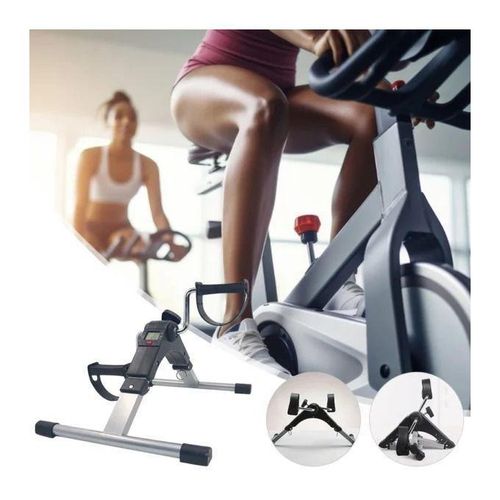 Mini Vélo d'Exercice Pliant avec Écran LCD pour Musculaire des Jambes et desBras