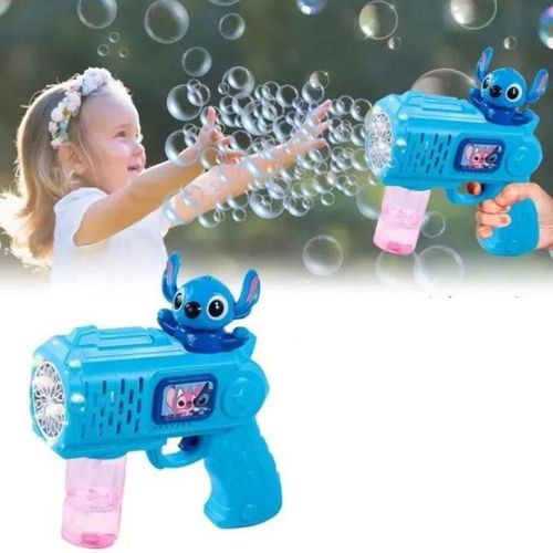 Pistolet à Bulles de Savon Stitch pour Enfant – Jouet Souffleur de Bulles Automatique
