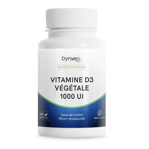 Vitamine D3 Végétale - Cholécalciférol - 60 Gélules 1000 UI par gélule - Source Naturelle issue du Lichen - Forme active micro-encapsulée - Meilleure assimilation - Vegan & Sans Additifs
