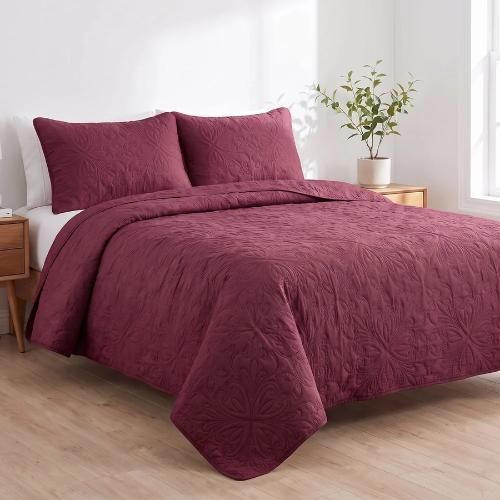 Boutis de Luxe pour Célébrer Votre Mariage GRENAT 1 Place - (160x220 cm)