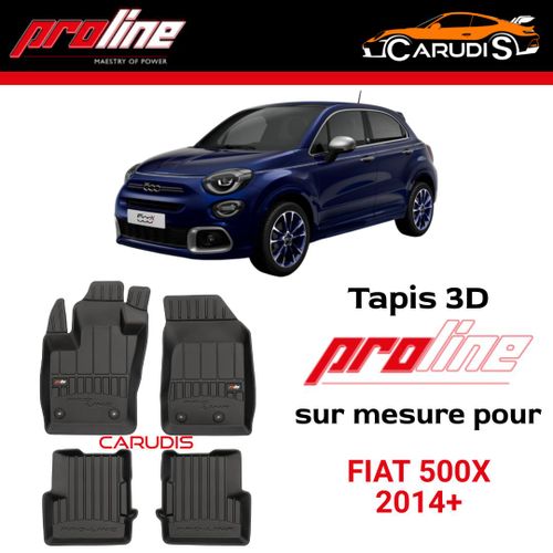 Tapis 3D de luxe Fiat 500X sur mesure exacte sans odeur imperméable