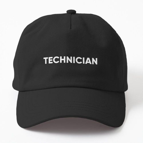 emploi de technicien casquette noire personnalisé