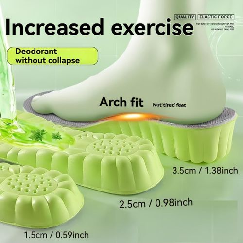 نعل داخلي ممتص للصدمات ومُعزز بالـ EVA، مريح وقابل للتنفس، بطانة كاملة، رفع كعب 3.5 سم.