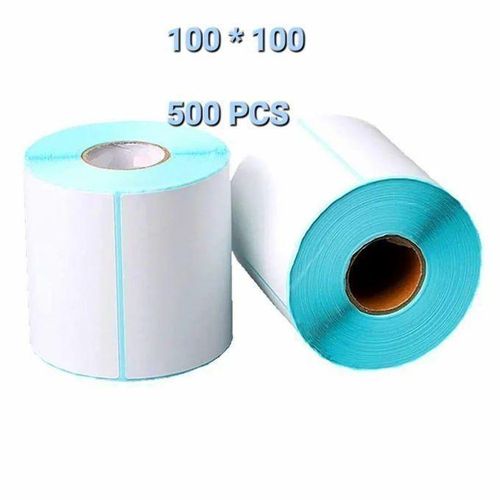 Rouleau d'Étiquettes Thermiques 100x100mm – 500 pièces – Autocollantes pour Imprimante d’Étiquettes