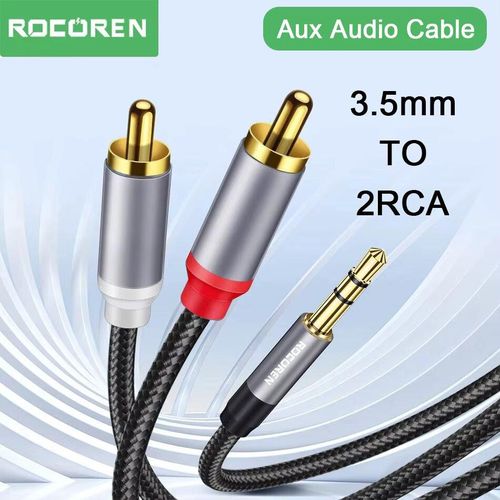 Câble RCA 3.5mm vers 2RCA – Splitter Audio Stéréo Haute Qualité
