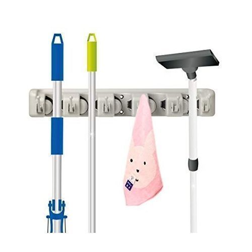 Support pour Accrocher les Balais et autres Accessoires avec 5 positions et 6 Crochets