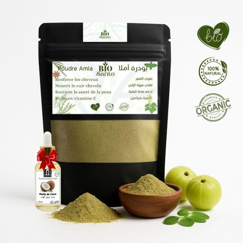 Amla fine poudre infusion et masque 50 g + huile de Coco 15ml gratuit