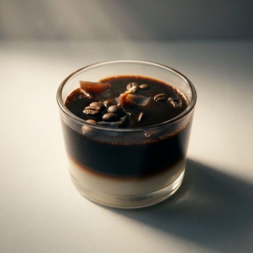 Bougie Parfume au Caf glac Cire soja et Gel Transparente