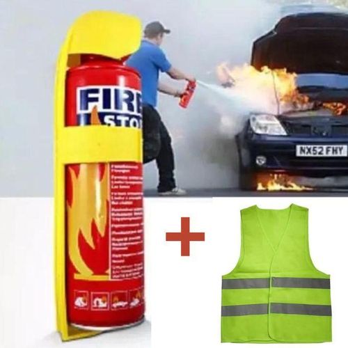 Kit de sécurité pour véhicule - Extincteur et Gilet fluorescent