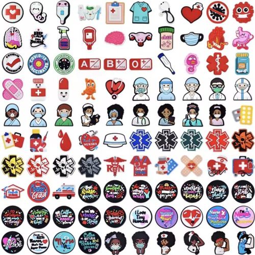 Dcorations breloques pour sabot Crocs mdical infirmire et mdecin Pack de 20