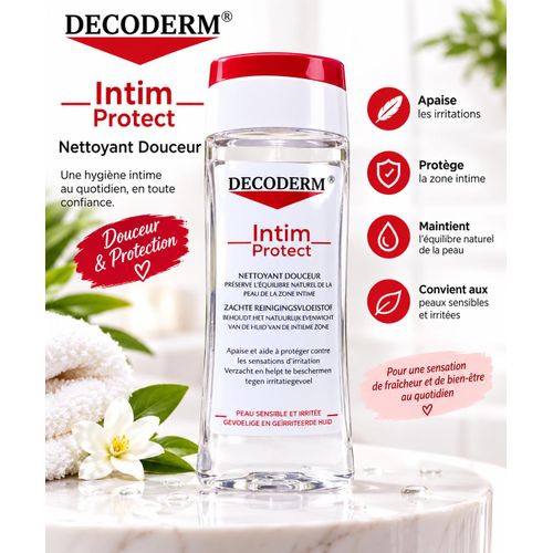 Intim Protect Nettoyant Intime Doux pour Peau Sensible et Irritée Aide à Préserver l’Équilibre Naturel de la Zone Intime Usage Quotidien