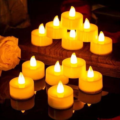 Lot de 12 Bougies LED à Flamme Vacillante, Ambiance Chaleureuse et Sécurisée