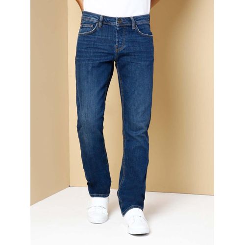 Jean Bleu Jambe Droite Taille Basse Coupe Droite Pour Homme