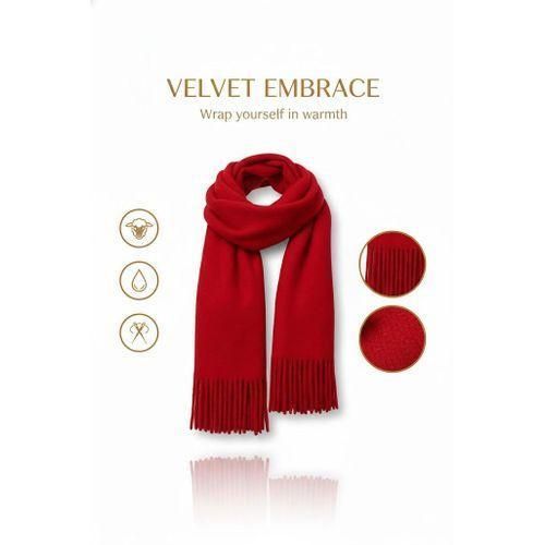 Écharpe Rouge Faux Cachemire – Style Classy & Chaud pour Hiver Modèle Mikassa