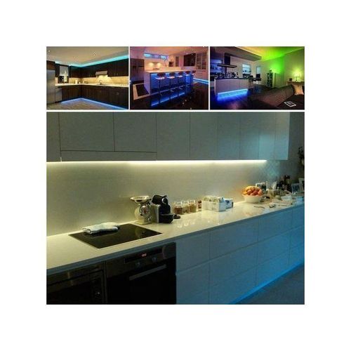 Ruban LED RGB 2835 avec télécommande infrarouge 24 touches, 5M – Éclairage décoratif multicolore à intensité réglable pour intérieur