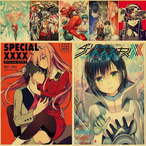 7 poster A5 Affiche de dessin animé japonais DARLING in the FRANXX