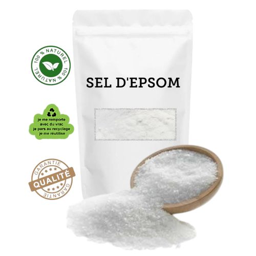 Sel d'epsom vrac 100g / SULFATE DE MAGNESIUM - RICHE EN MAGNESIUM BIODISPONIBLE