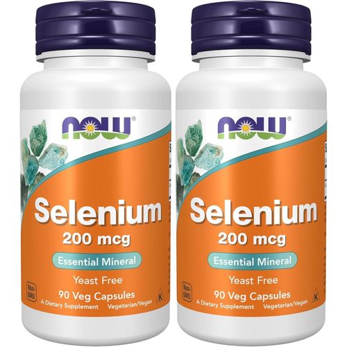 Pack 2 x Selenium, Sans levure, 200 mcg, 90 capsules végétales