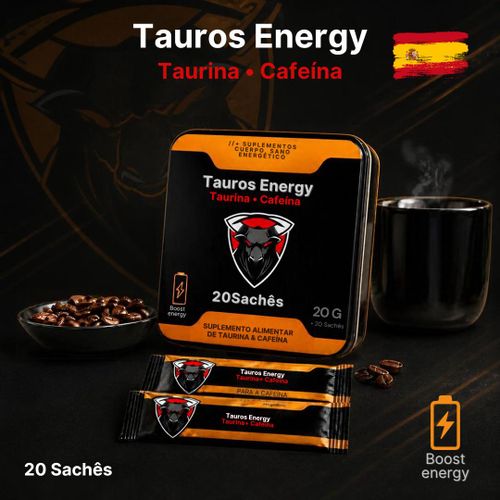 Tauros Energy Taurina Cafeina - Chaude d'aliments santé pour hommes, miel à base de plantes naturelles pures Gel énergétique (paquet de 20 sachets)
