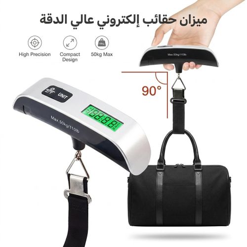 Pèse-Bagage Numérique Portable 50kg - Balance de Voyage LCD Haute Précision avec Suspension et Indicateur de Surcharge pour Valise