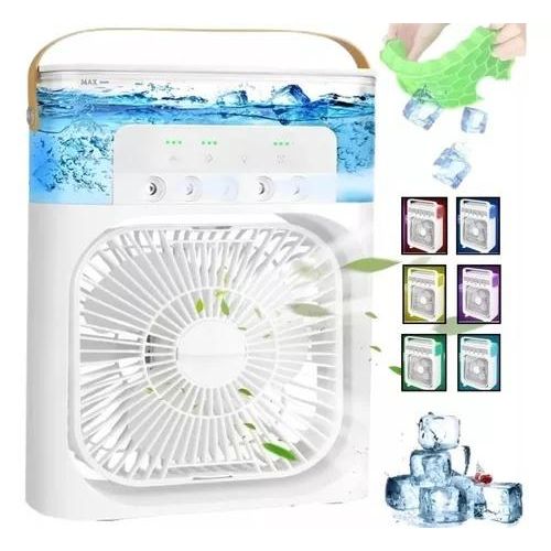 Climatiseur 3 en 1 humidificateur et ventilateur, pulvérisation à 5 trous avec differents veilleuses LED