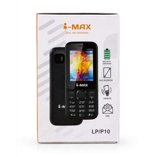 Téléphone Portable i-MAX LP/P10 – Batterie 2500 mAh – Grand Écran – Double SIM – Noir