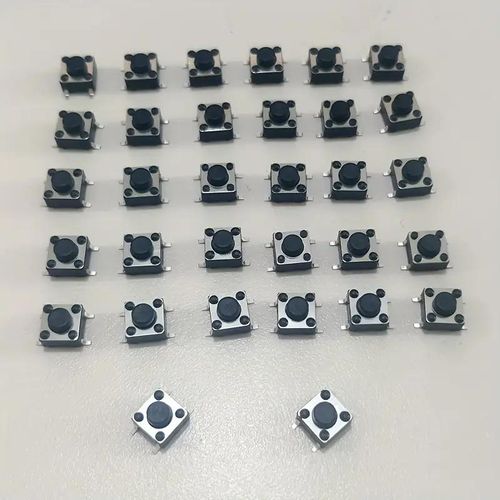 Lot de 50 interrupteurs tactiles miniatures micro momentanés, dimensions 6*6*5mm, pour PCB miniature/mini/micro/petit, 4 broches