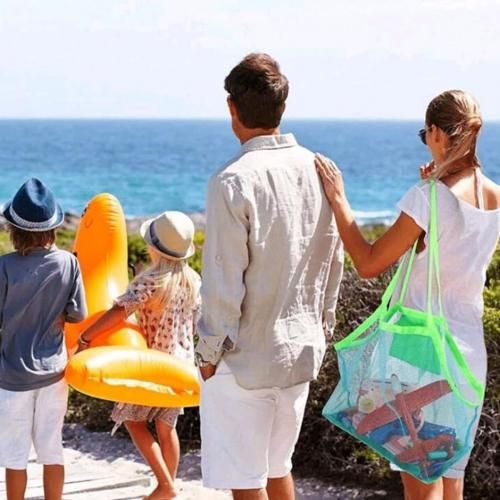 Xihbxyly Sac de Plage en Maille Sac Fourre-Tout pour Femmes, Grand Sac de Plage Pliable pour la Natation avec Poches à Glissière Imperméable et Anti-Sable, pour Sac de Piscine Sac Fourre-Tout de