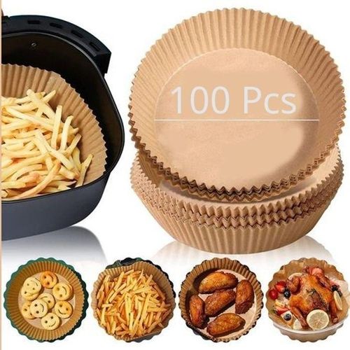 Air Fryer Feuilles Papier 100 Pcs Cuisson Antiadhesif