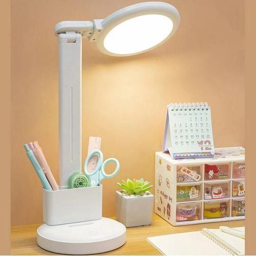 Lampe de Bureau LED Multifonction avec Pot à Stylos – Rechargeable et Pliable