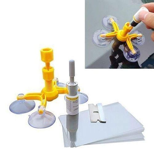 Kit de réparation pare-brise résine de fixation pour éclats étoiles fissures et rayures de verre