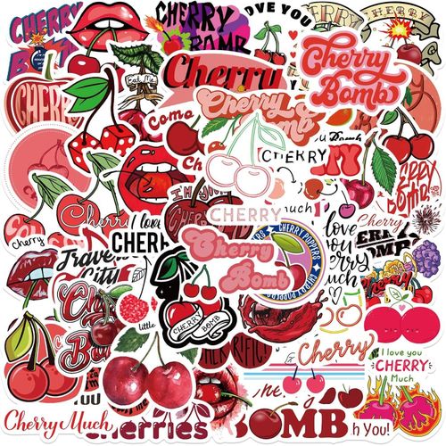 Ensemble d'autocollants de pêche de 54 pièces - Autocollants imperméables en vinyle de fruit esthét