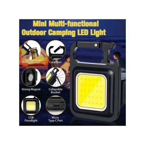 Mini lampe de poche rechargeable USB multifonctionnelle avec aimant et support