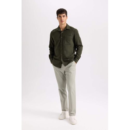 سروال تشينو قماش، مقاس عادي، وسط طبيعي