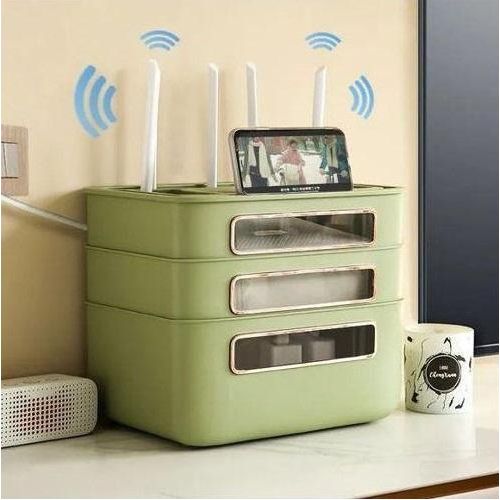 Boite Routeur Cache Routeur Rangement Organisateur de Cables Boite décodeurs modems Couleur Aleatoire