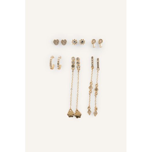 Lot de 6 Boucles d'oreilles dorées pour femme
