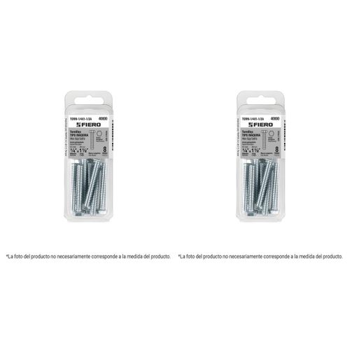 Boulon Hexagonal - Acier Galvanisé - Fixation Machine - 1/4 x 1 1/2 - Lot de 2