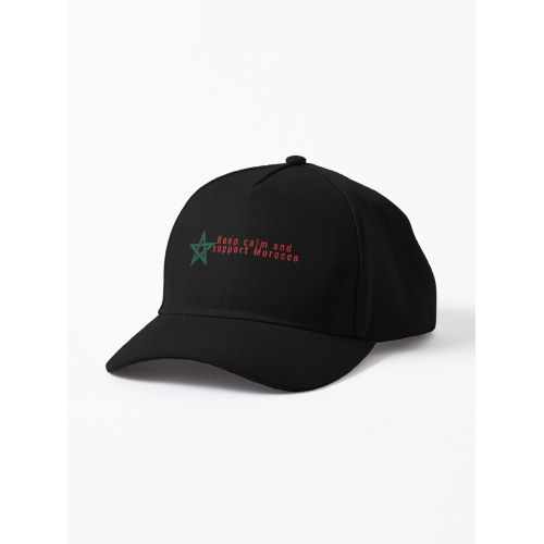 keep calm and support Morocco Casquette Noir