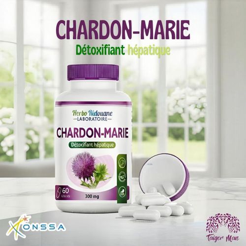 Chardon Marie Pour le traitement de diverses maladies liées au foie, Prévient et traite différents types de cancer, Stimule la production de protéines 60Gélules