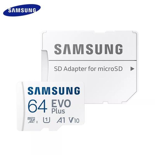 EVO Plus Micro SD Card 64GB A1 V10 U1 Classe 10 FHD Transfer 130MB/s