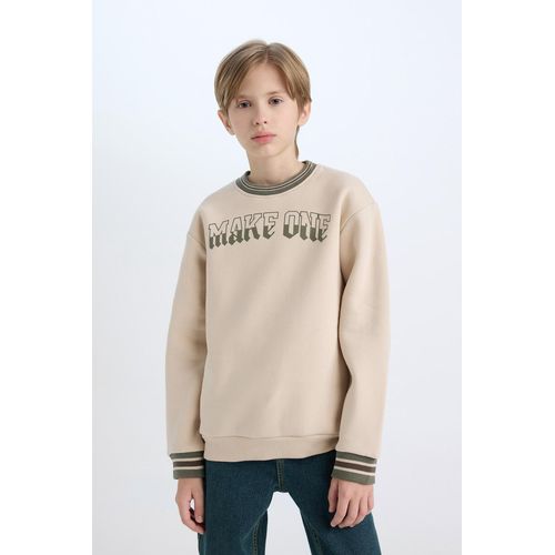 Sweat-shirt Coupe régulière Garçon Beige