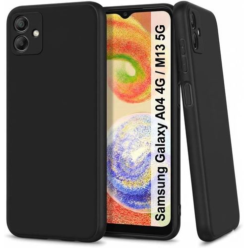 Coque Samsung Galaxy A04 Noir en Silicone Liquide – Protection Antichoc et Anti-Rayures